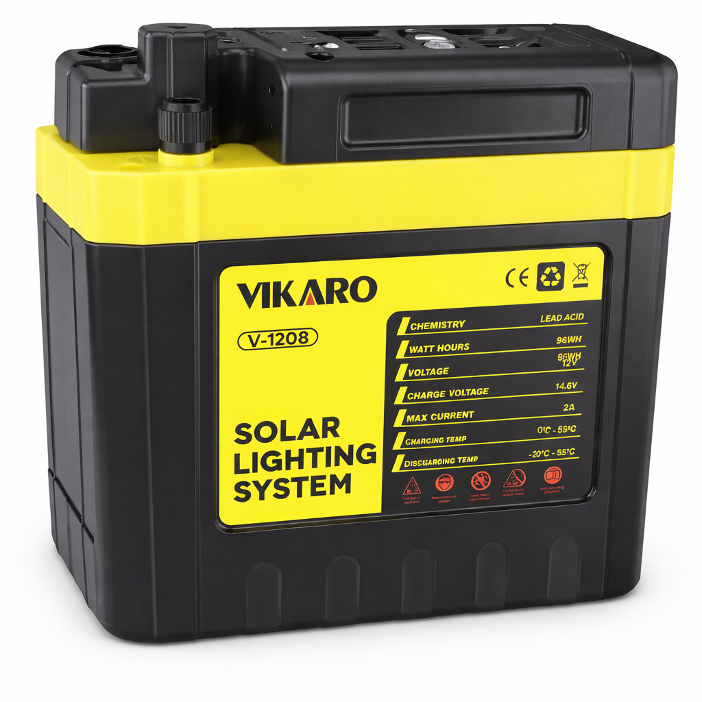20W Solar Power Bundle Kit  Solar Panel + VIKARO Solar Lighting System + FREE LED Lights (Load Shedding Ready)