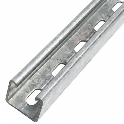 3.5m Slotted Galvanized Solar Mounting Rail 41×41mm P2000
