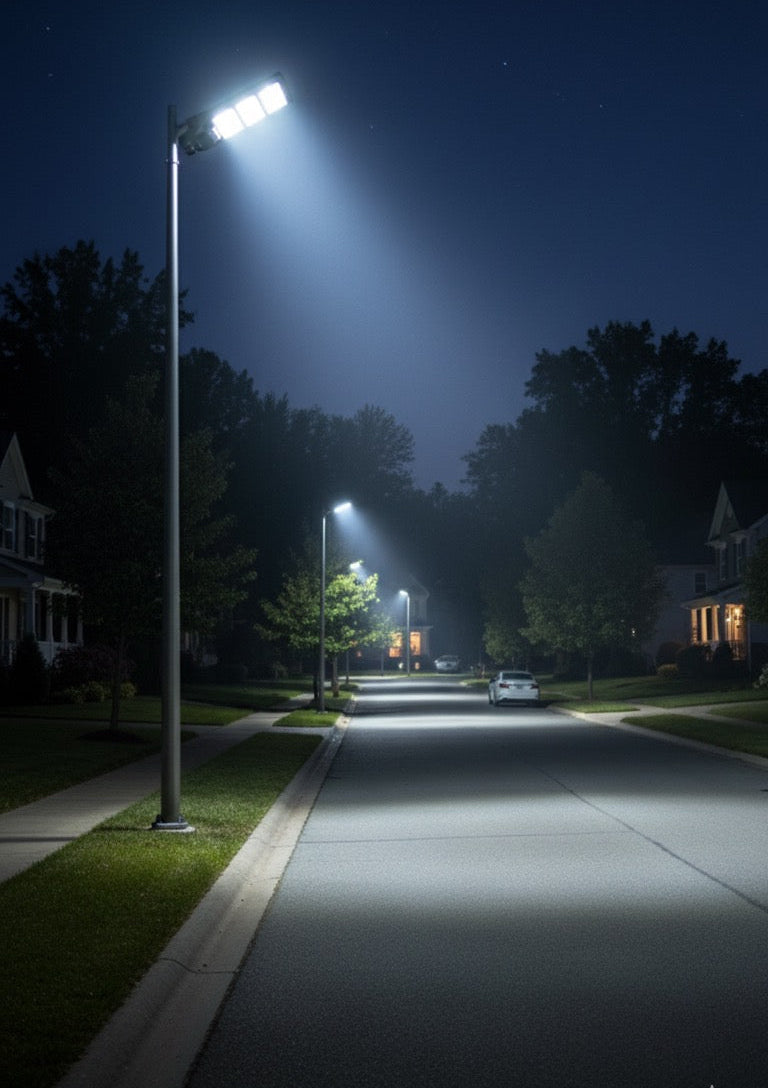 800W LED Solar Street Light with Motion Sensor & Remote Control  IP66 Outdoor Security Light