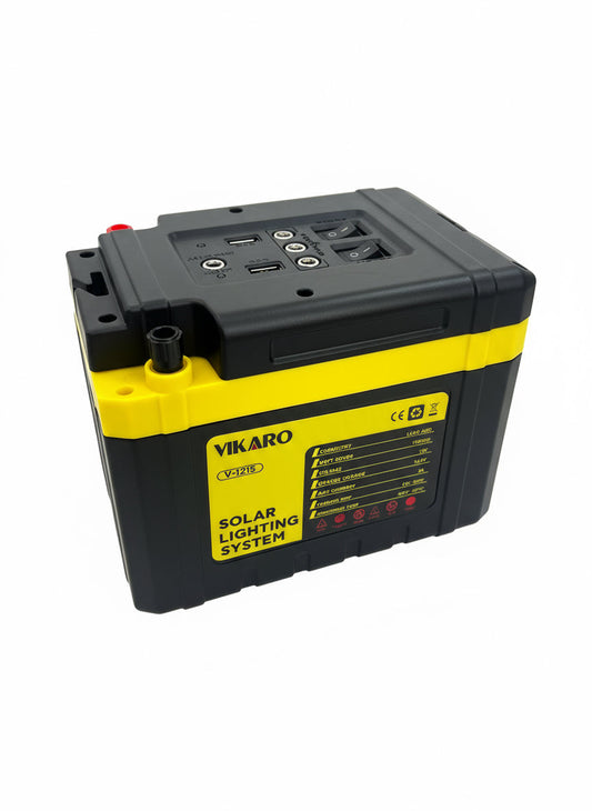 VIKARO V-1215 Solar Lighting System 12V 15Ah Portable Power Station