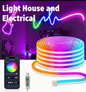 5M Smart RGB LED Neon Rope Light  App & Remote Control (USB Powered, IP68)