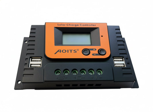AOITS 40A PWM Solar Charge Controller 12V/24V/36V/48V with USB (AK-08)