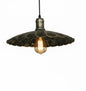 Industrial Brushed Black & Gold Metal Pendant Light  E27 Base