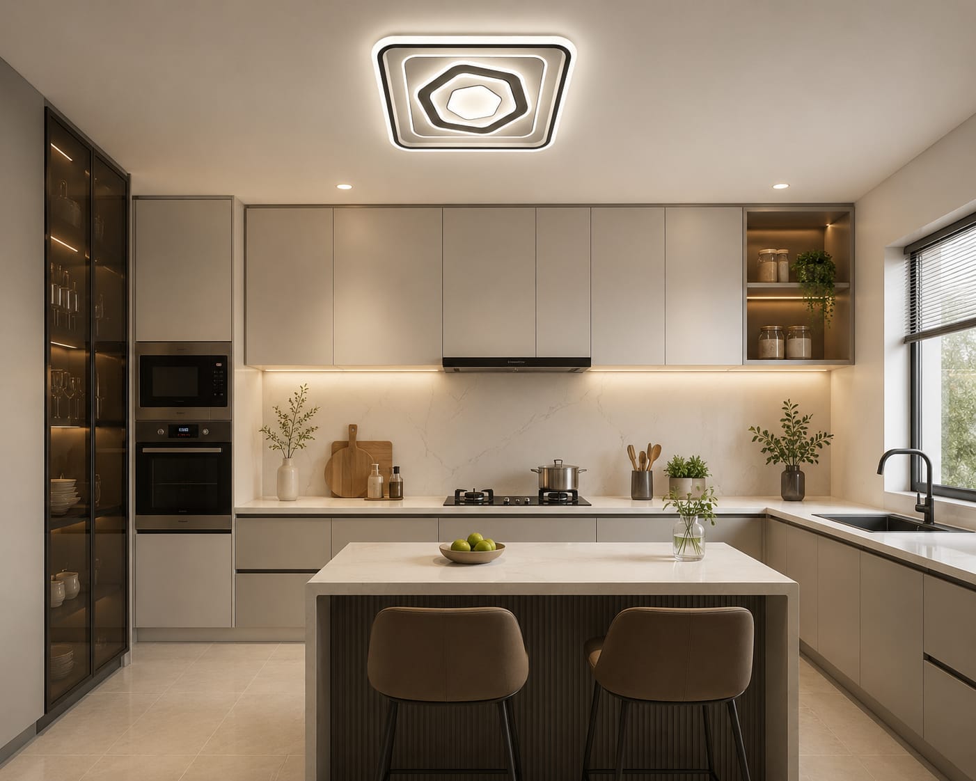 LED Modern Square light , Bedroom Study Living Room Fashion Decoration 3 Color Changing Ceiling Light(warm white ,cool white and day light) BQ-DX065