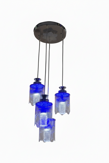 4-Light Decorative Glass Chandelier  Modern Pendant Ceiling Light (9900/3+1)