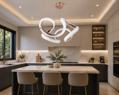 Modern Sculptural LED Chandelier  3 Colour Changing Luxury Ceiling Light (CD423)