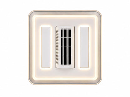 LED and Fan Modern Square light , Bedroom Study Living Room Fashion Decoration 3 Color Changing Ceiling Light(warm white ,cool white and day light) HTY-DX072