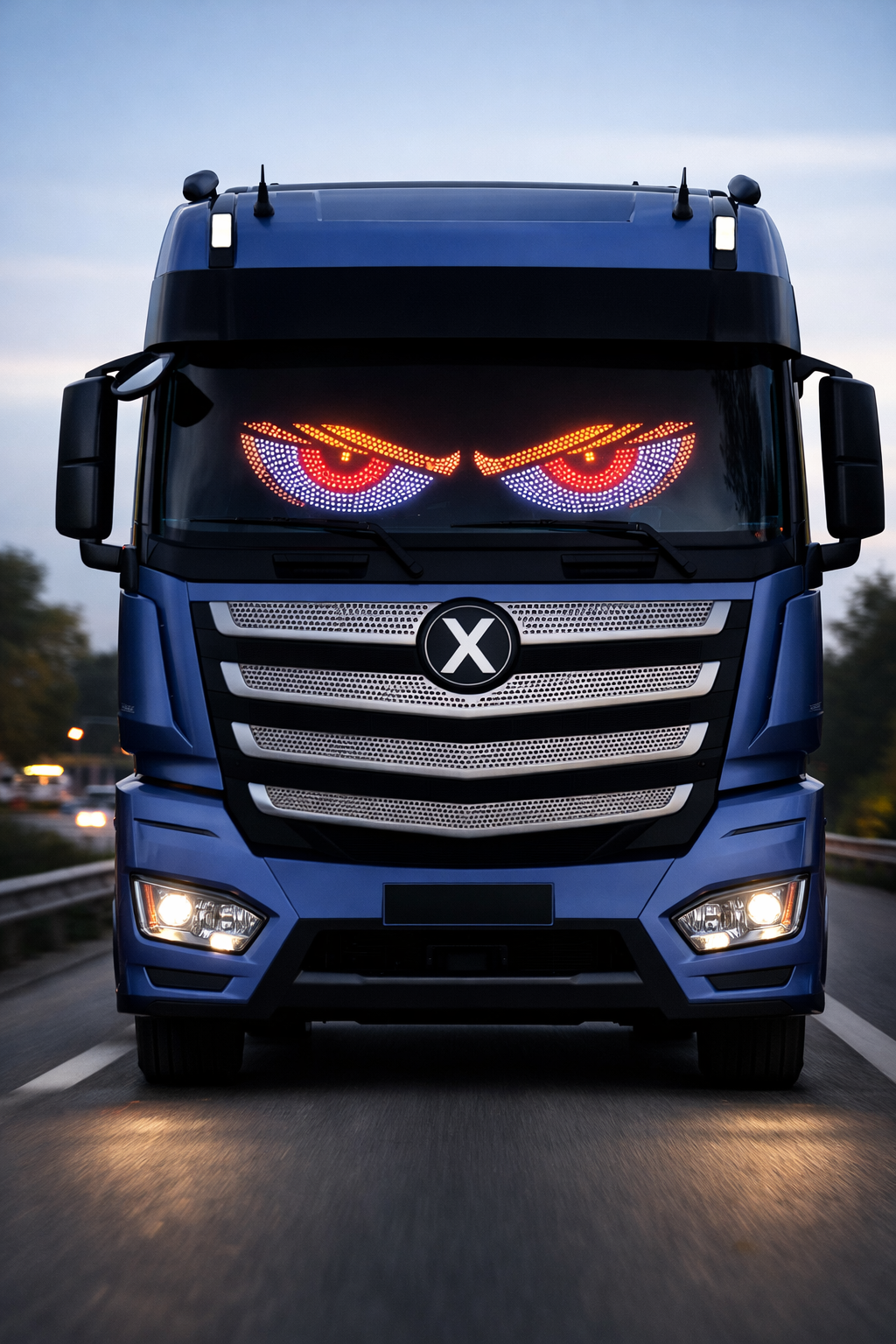 LED Truck Eye Light  Animated Windshield Display (11 Modes) (300x125) Type: X9