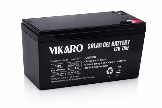 12V 7Ah Solar Gel Battery  Deep Cycle Maintenance-Free Power Backup