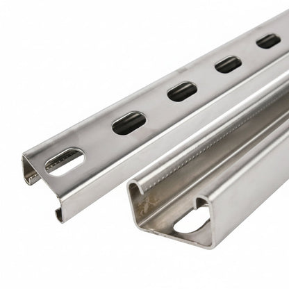 3.5m Slotted Galvanized Solar Mounting Rail 41×41mm P2000