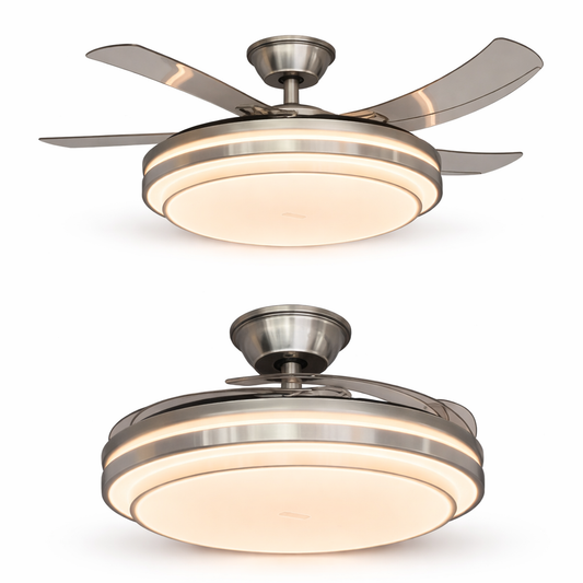 Modern LED Ceiling Fan with Retractable Blades  HF-6101