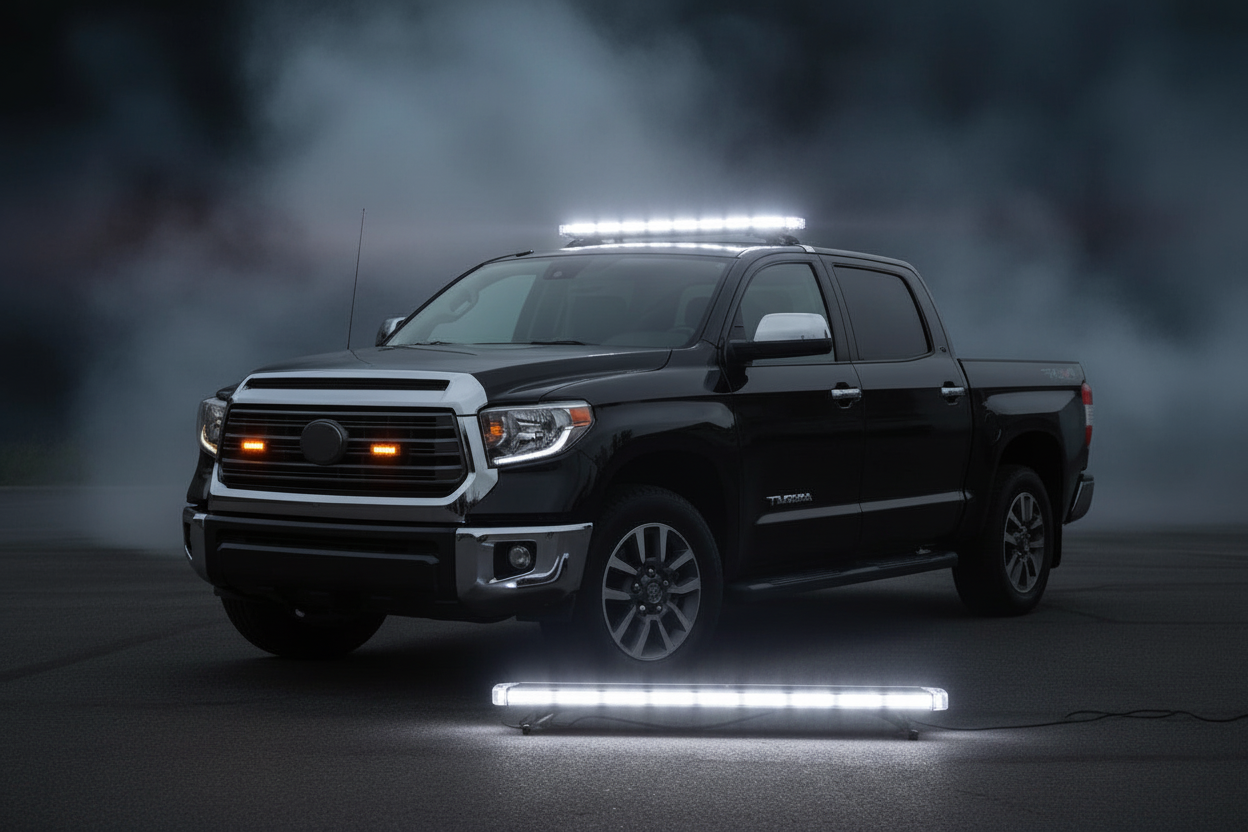 1.2m COB Warning Roof Mount Flashing Bar Light 12v-24v Supply