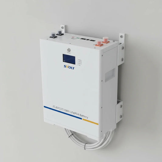 24V 2.72kWh Lithium LiFePO4 Battery  Wall Mount Solar Backup Battery
