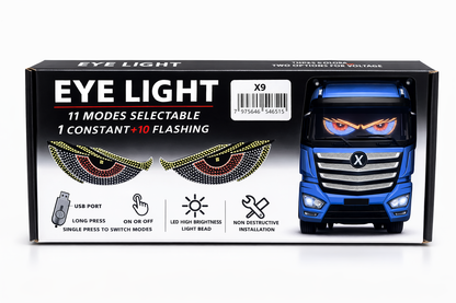 LED Truck Eye Light  Animated Windshield Display (11 Modes) (300x125) Type: X9