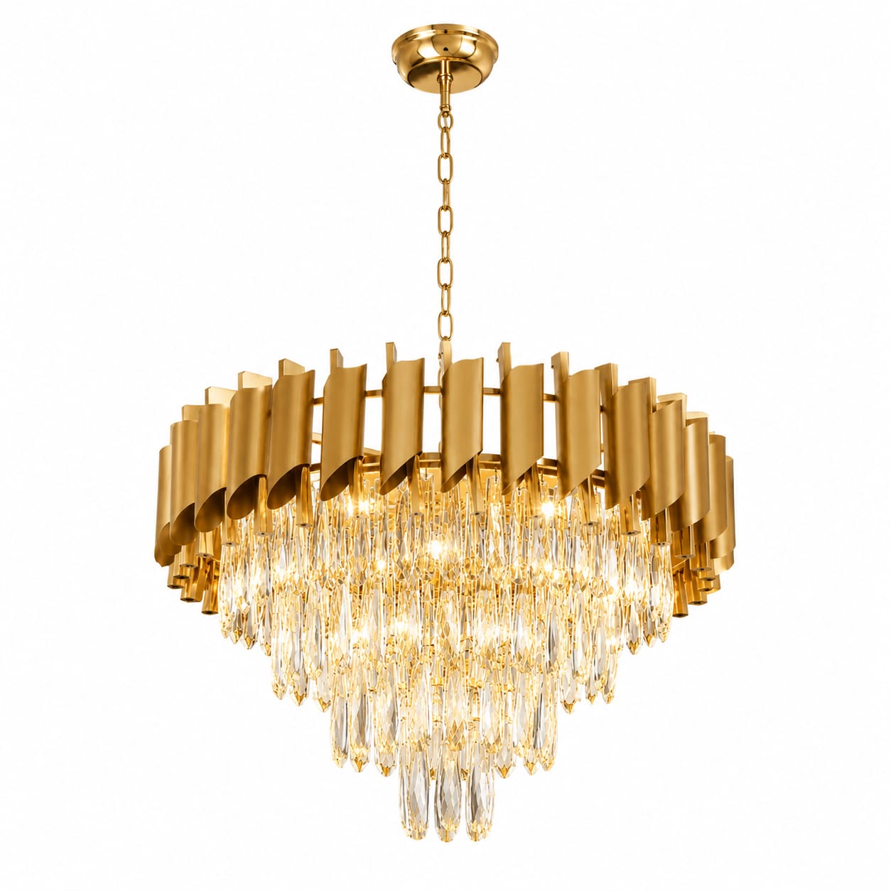 Luxury Crystal Chandelier  Gold Finish (BQ-CD465)