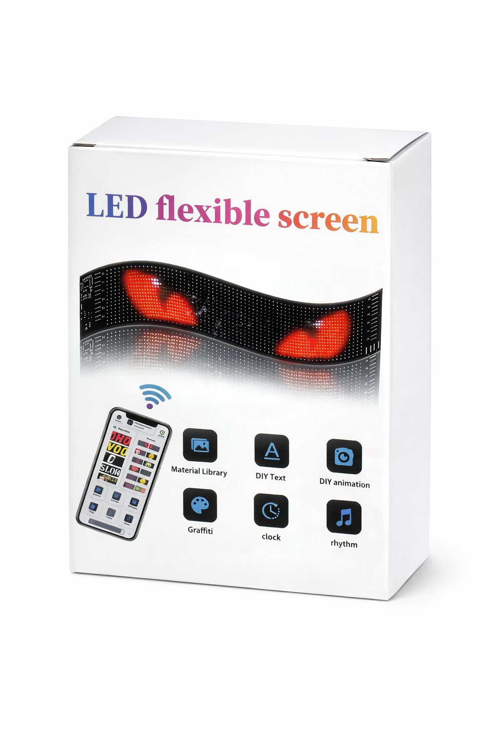 RGB LED Flexible Screen  App & Remote Controlled USB Display 16x96 LED ( 120x595MM)