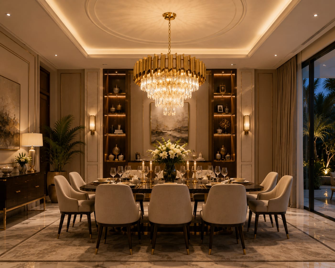 Luxury Crystal Chandelier  Gold Finish (BQ-CD465)