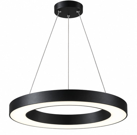 48W Modern LED Ring Pendant Dining Light - Black OF12-04