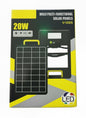 20W Multi-Functional Portable Solar Panel Kit with Power Bank & LED Light (V-120S)