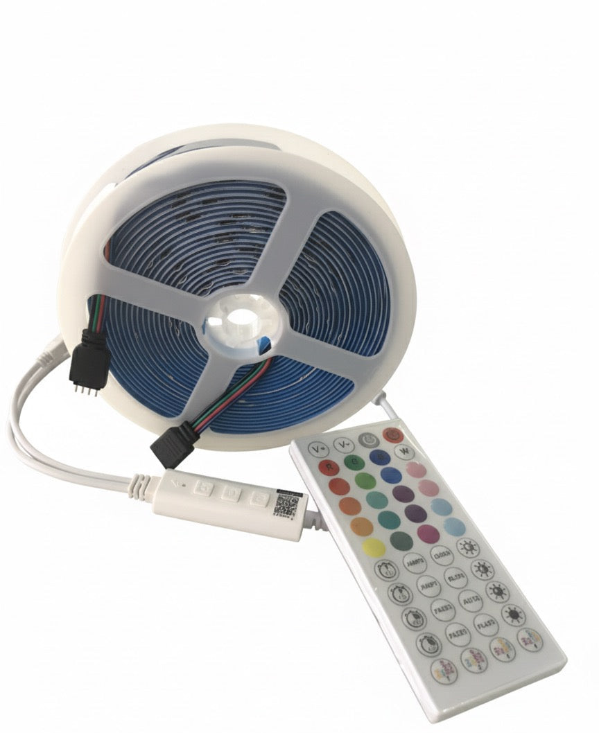 RGB LED Strip Light Kit with Remote Control  5M Colour Changing LED Lights