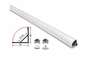16mm x 16mm Aluminium Corner LED Profile  3 Meter Silver Surface Mount Channel