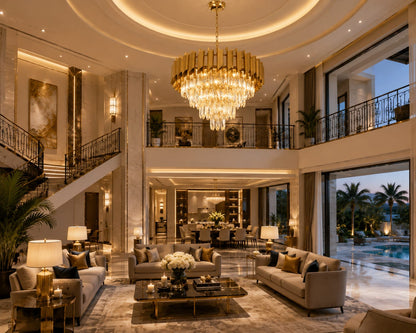 Luxury Crystal Chandelier  Gold Finish (BQ-CD465)