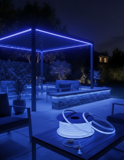 100M 8mm 220V LED COB Strip Light IP20  20W/M (No Transformer Required)