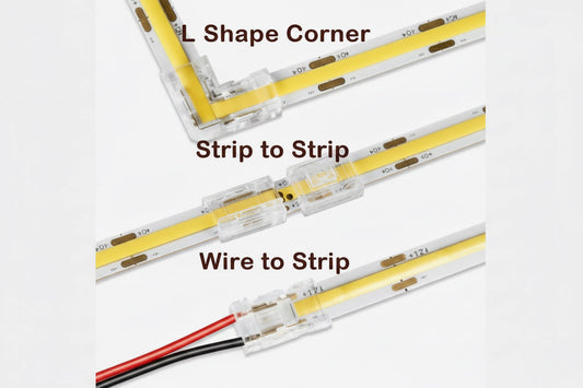 8mm LED Strip Light Straight Connector (2-Pin Strip to Strip Connector)