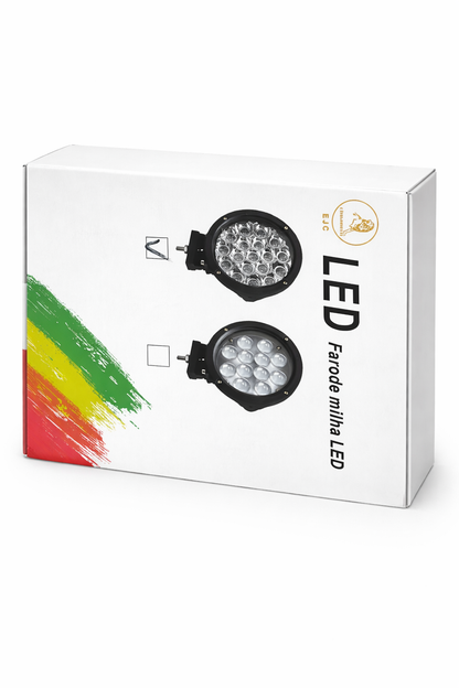 90W Round LED Work Light  19 LED Off-Road Driving Lamp size 180mm