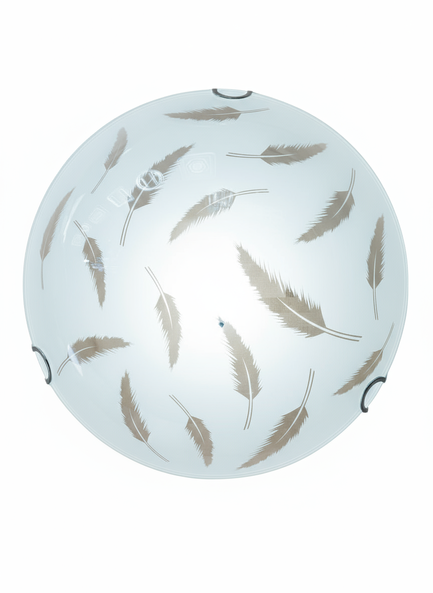 Frosted Glass Ceiling Light Fitting  Decorative Round Flush Mount