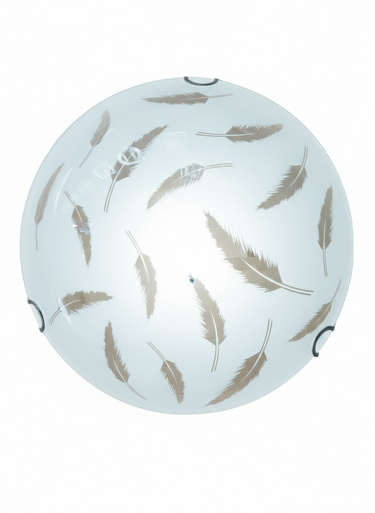 Frosted Glass Ceiling Light Fitting  Decorative Round Flush Mount