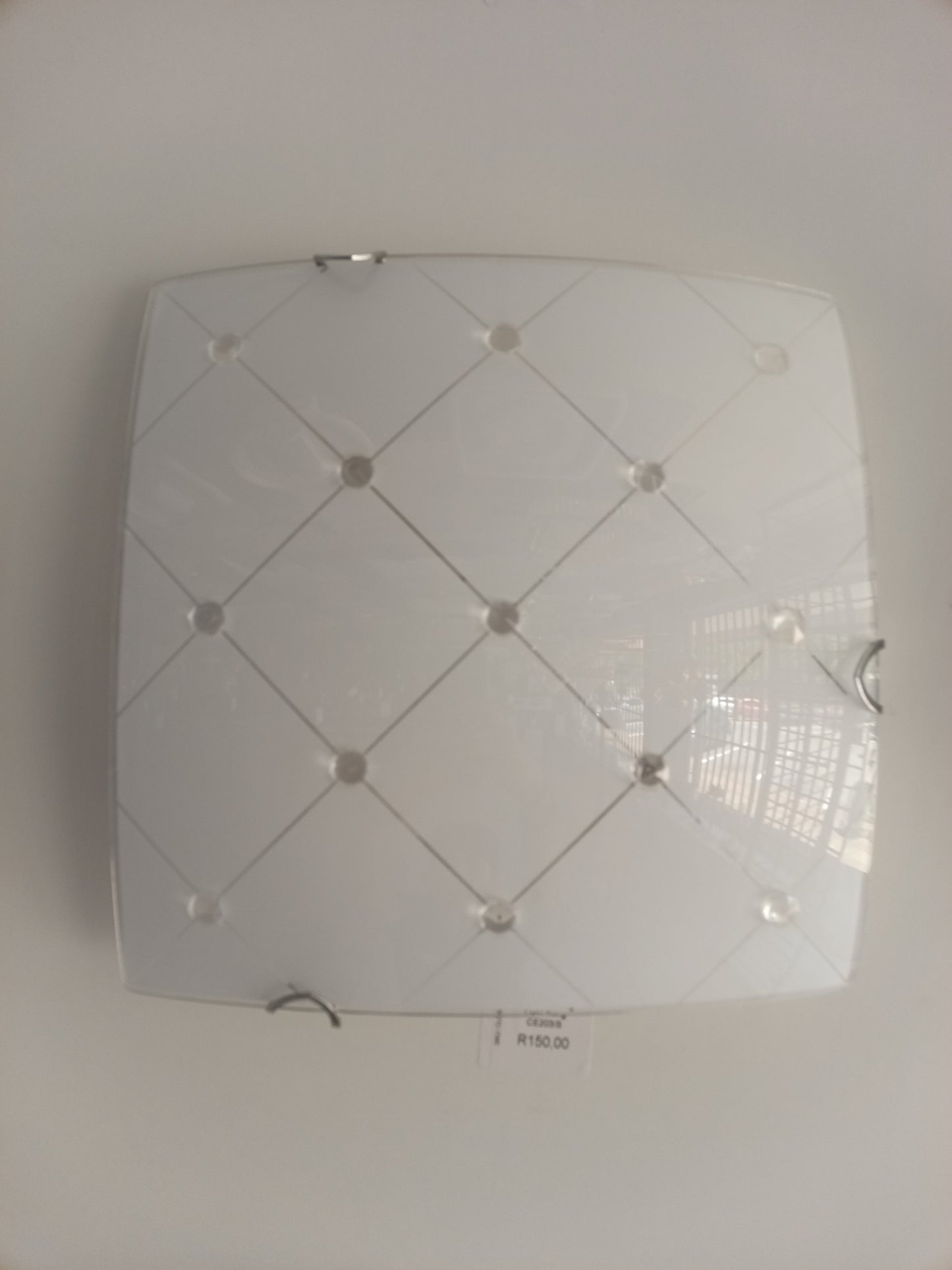 Frosted Glass Square Ceiling Light  CE203/S (Diamond Pattern)