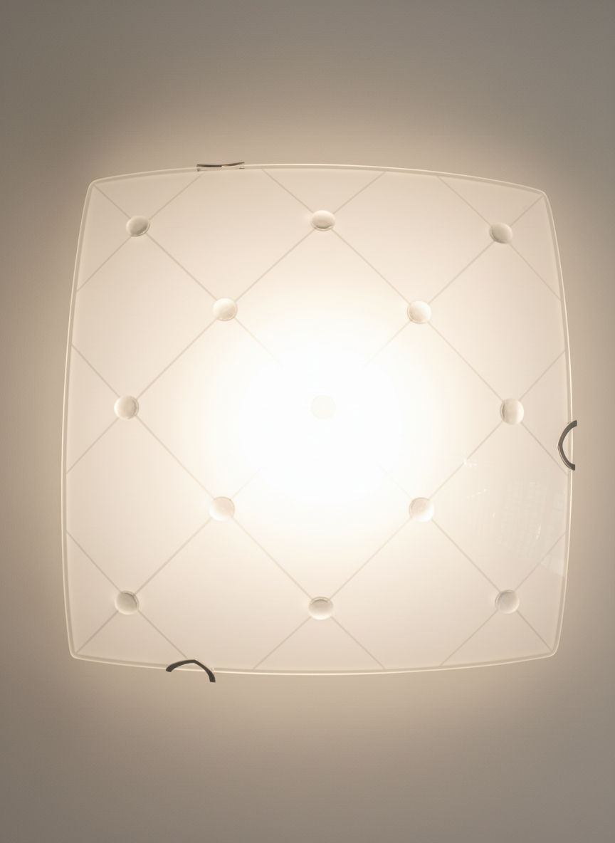 Frosted Glass Square Ceiling Light  CE203/S (Diamond Pattern)