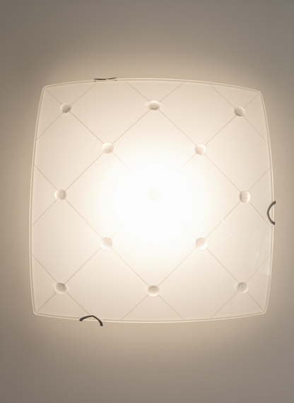 Frosted Glass Square Ceiling Light  CE203/S (Diamond Pattern)