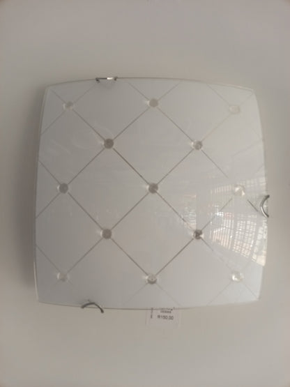 Frosted Glass Square Ceiling Light  CE203/S (Diamond Pattern)