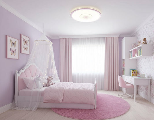 48W LED 2-Color Ceiling Light  Pink Decorative Flush Mount (Model TXDL9007)