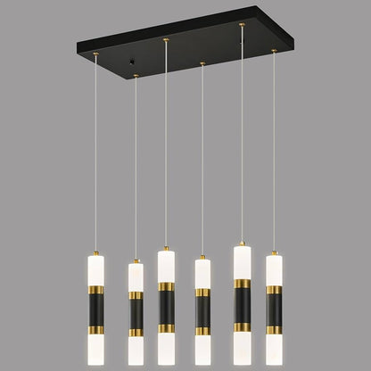 Modern Linear LED Pendant Light  8 Light Kitchen Island Chandelier (3 Colour Changing) 8109-8