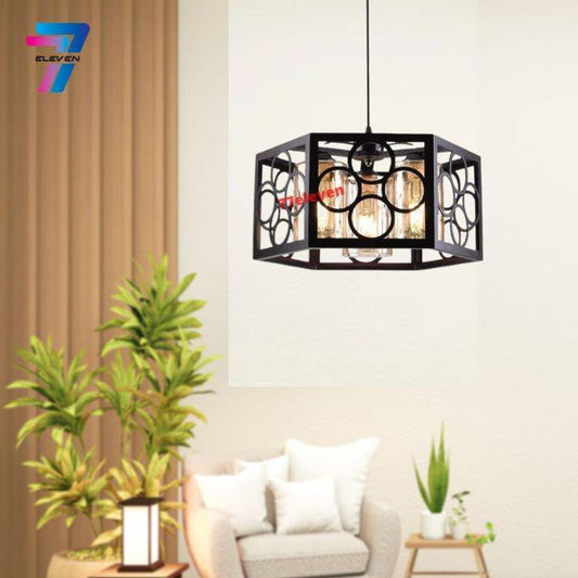 Modern Industrial Cage Pendant Light  3 Light Chandelier (1914/3)