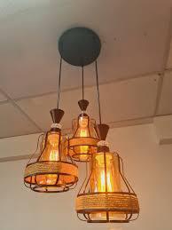 3-Light Vintage Industrial Cage Pendant Light  Rustic Ceiling Chandelier (1769-3)
