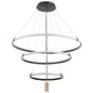 Modern 3-Ring LED Chandelier  3 Color Dimmable Gold Pendant Light (2049-4-6-8)