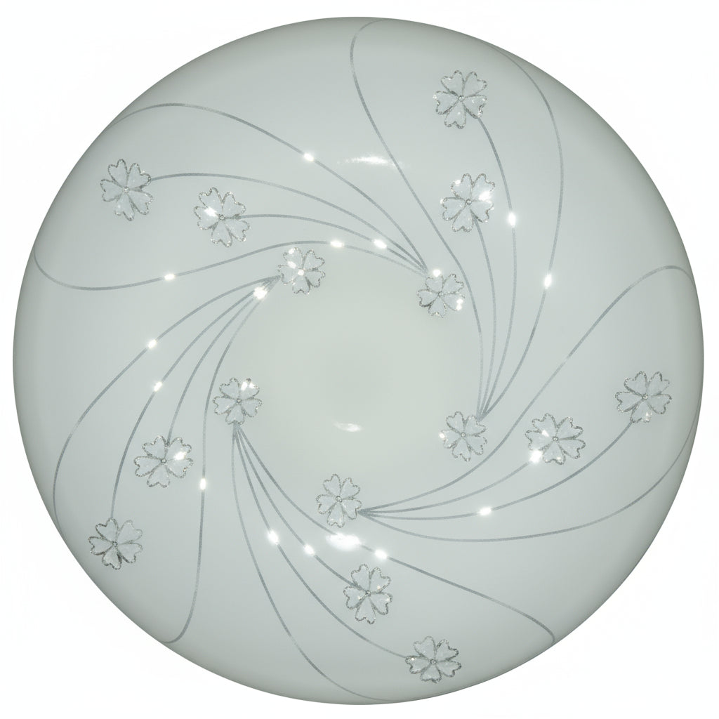 24W LED Apple Ceiling Light  Modern Round Flush Mount | Cool White