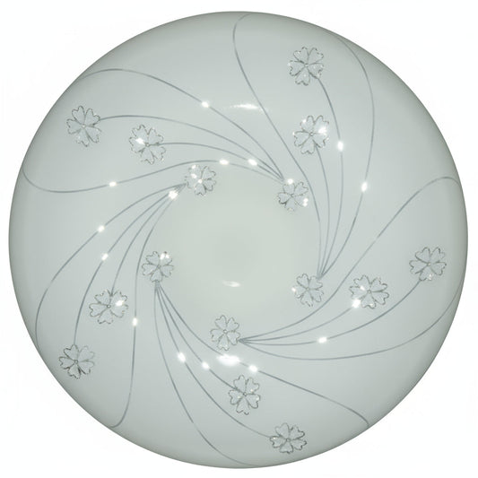 24W LED Apple Ceiling Light  Modern Round Flush Mount | Cool White