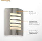 6W LED Outdoor Wall Light  Modern Aluminium Up/Down Light | E27 | IP65 Waterproof (B027)
