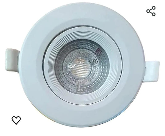 7W LED Recessed Downlight Cool White  TLH-DL7W Ceiling Light (White Trim)
