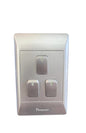 4x2 3 Lever Light Switch Silver SA003/S