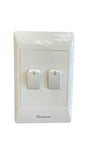 4x2 2 Lever Light Switch White SA002/W