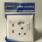 4x4 Electrical Socket White SA034/WH  1x 2-Pin Plug + Dual USB Ports (Modern Wall Outlet 16A)
