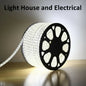 100M LED Strip Light 220V Cool Day Light 4000K  Waterproof Rope Light