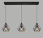3-in-1 Industrial Rope Pendant Ceiling Light  6033/3 BK