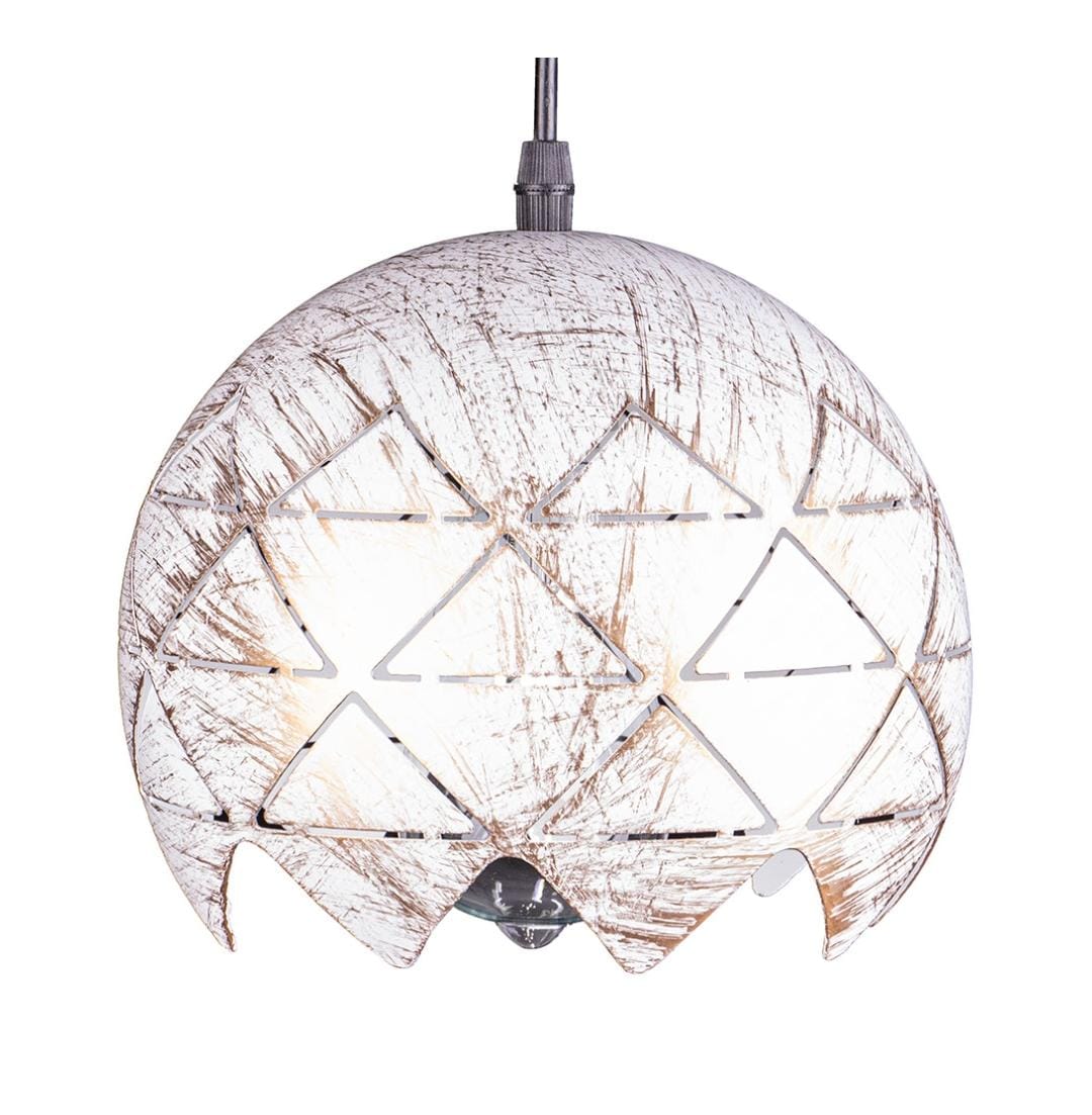 White & Gold Brushed Pendant Ceiling Light  6029